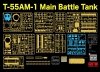 Rye Field Model 5147 T-55 AM-1 Main Battle Tank with Workable Tracks 1/35